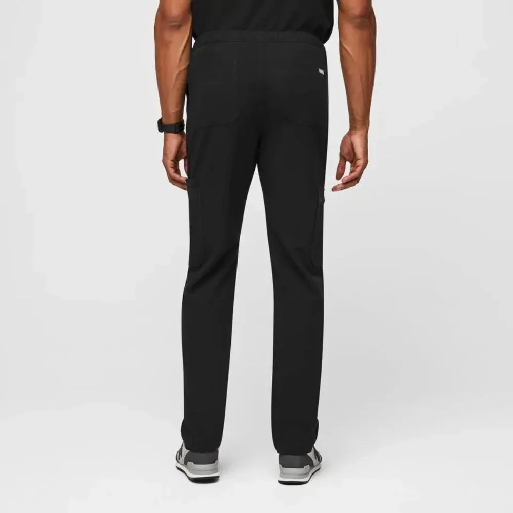 FIGS NWT Cairo Men's Zip Fly Cargo Scrub Pants in Black, size XL/T